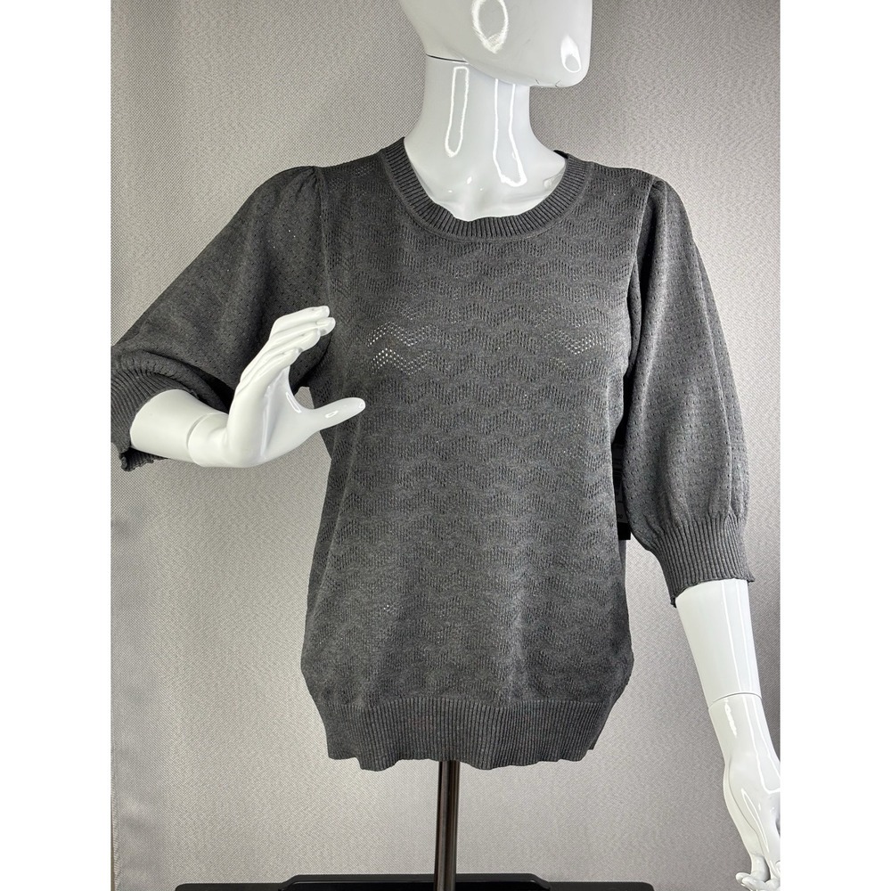 NWT Zac and‎ Rachel Charcoal Grey Knit  Shirt Size Medium